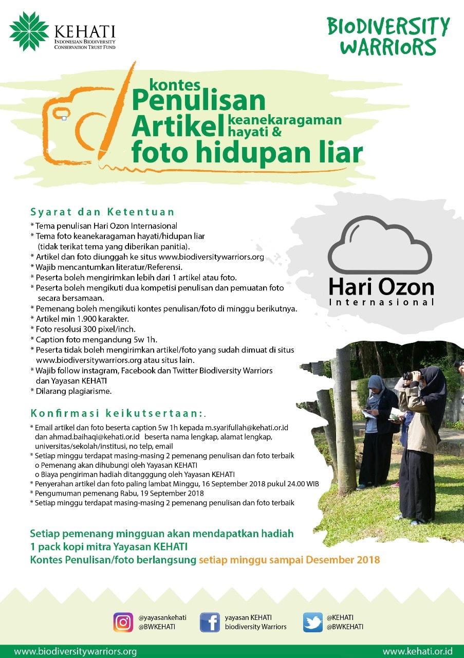 Lomba Penulisan Artikel dan Foto Keanekaragaman Hayati